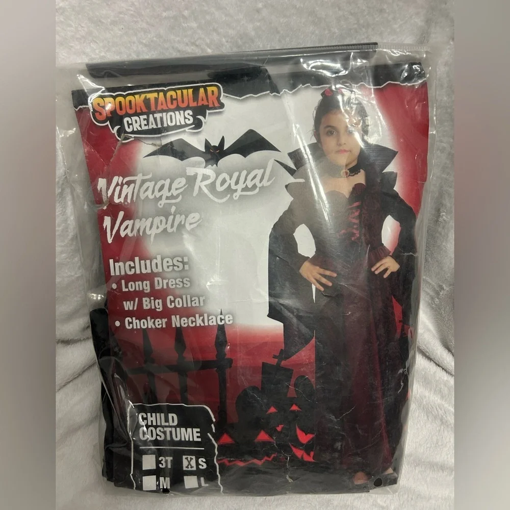 Vintage Victorian Vampire Halloween Costume Girls size small  Dress whimsygoth